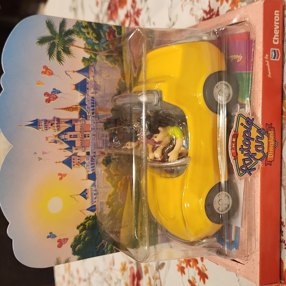 Chevron Autopia Cars Disneyland Yellow Toy Car